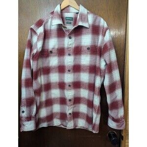 Orvis Perfect Flannel Shirt Men’s XXL Tall 2XLT Red White Plaid Wilderkind